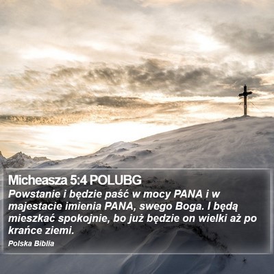 Micheasza 5:4 POLUBG Bible Verse Image
