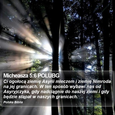 Micheasza 5:6 POLUBG Bible Verse Image