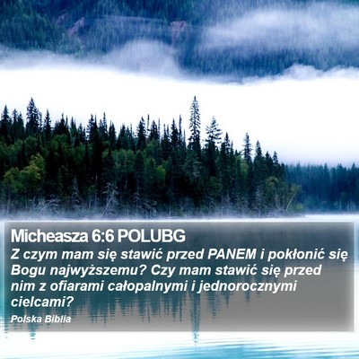 Micheasza 6:6 POLUBG Bible Verse Image