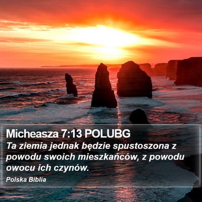 Micheasza 7:13 POLUBG Bible Verse Image