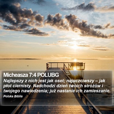 Micheasza 7:4 POLUBG Bible Verse Image
