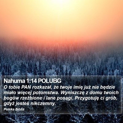 Nahuma 1:14 POLUBG Bible Verse Image
