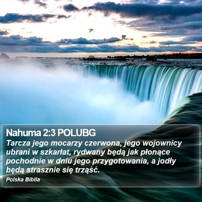 Nahuma 2:3 POLUBG Bible Verse Image