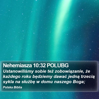 Nehemiasza 10:32 POLUBG Bible Verse Image