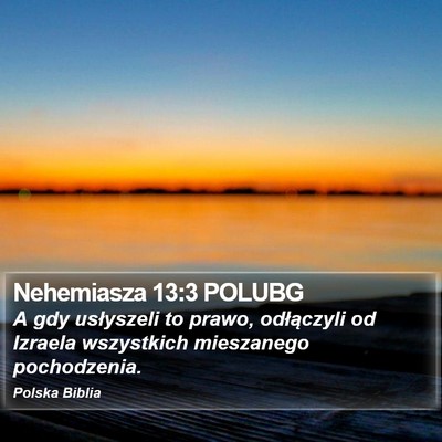 Nehemiasza 13:3 POLUBG Bible Verse Image