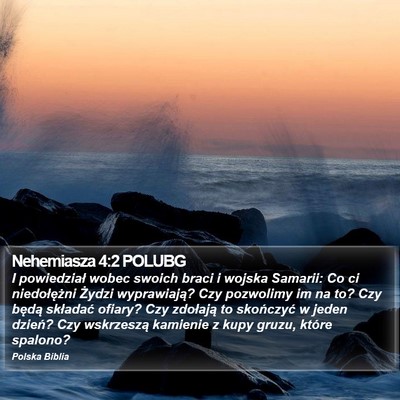 Nehemiasza 4:2 POLUBG Bible Verse Image