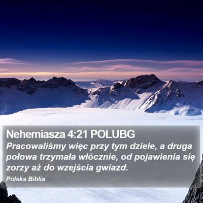 Nehemiasza 4:21 POLUBG Bible Verse Image