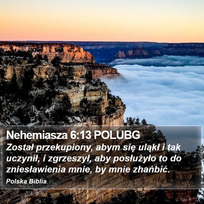 Nehemiasza 6:13 POLUBG Bible Verse Image