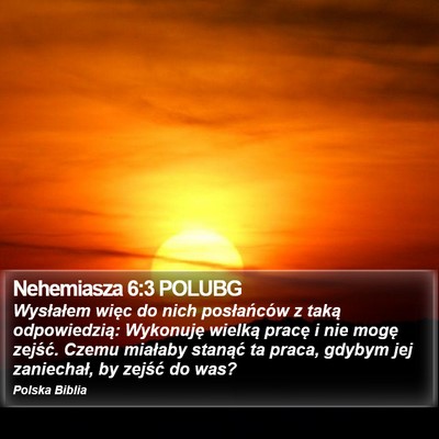 Nehemiasza 6:3 POLUBG Bible Verse Image