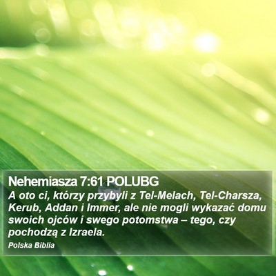 Nehemiasza 7:61 POLUBG Bible Verse Image