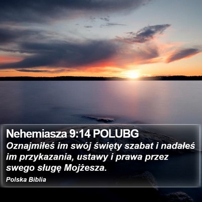 Nehemiasza 9:14 POLUBG Bible Verse Image