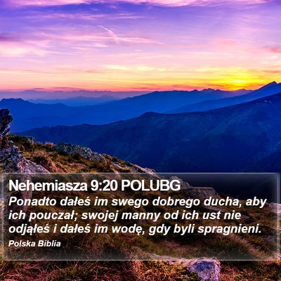 Nehemiasza 9:20 POLUBG Bible Verse Image