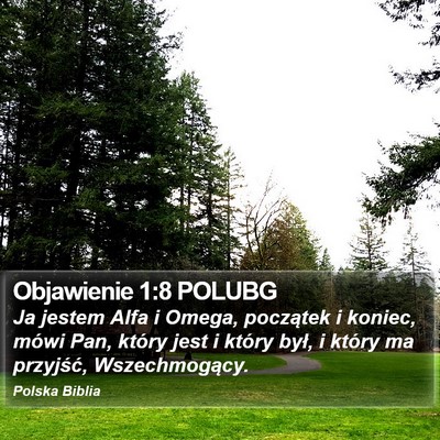 Objawienie 1:8 POLUBG Bible Verse Image