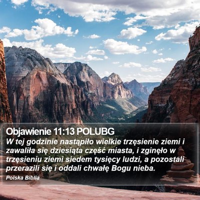 Objawienie 11:13 POLUBG Bible Verse Image