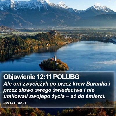 Objawienie 12:11 POLUBG Bible Verse Image