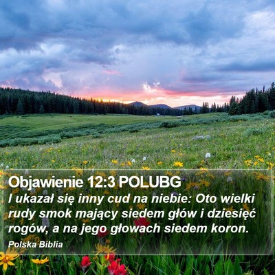 Objawienie 12:3 POLUBG Bible Verse Image