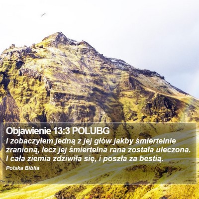 Objawienie 13:3 POLUBG Bible Verse Image
