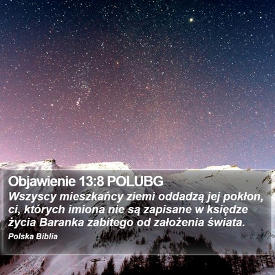 Objawienie 13:8 POLUBG Bible Verse Image