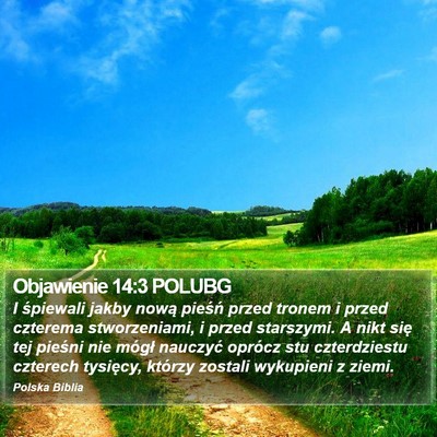 Objawienie 14:3 POLUBG Bible Verse Image