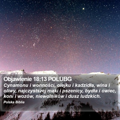 Objawienie 18:13 POLUBG Bible Verse Image