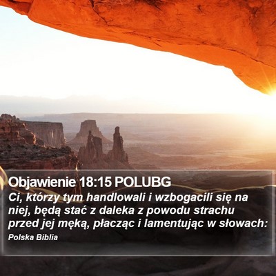 Objawienie 18:15 POLUBG Bible Verse Image