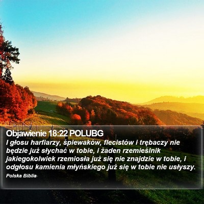 Objawienie 18:22 POLUBG Bible Verse Image