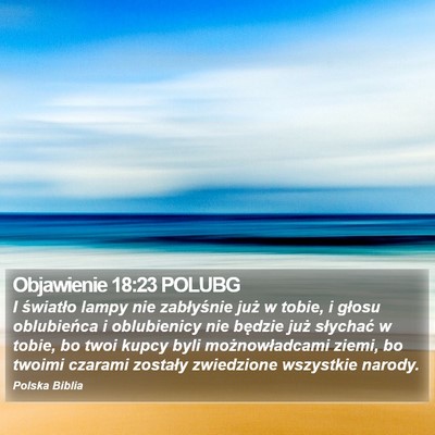 Objawienie 18:23 POLUBG Bible Verse Image