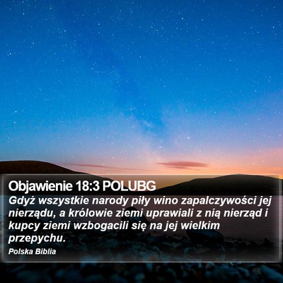 Objawienie 18:3 POLUBG Bible Verse Image