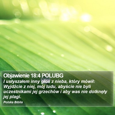 Objawienie 18:4 POLUBG Bible Verse Image