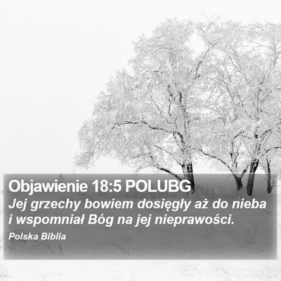 Objawienie 18:5 POLUBG Bible Verse Image