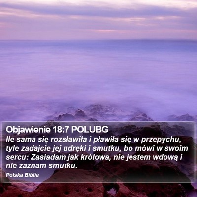 Objawienie 18:7 POLUBG Bible Verse Image