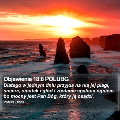 Objawienie 18:8 POLUBG Bible Verse Image