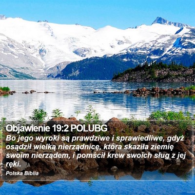 Objawienie 19:2 POLUBG Bible Verse Image