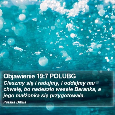 Objawienie 19:7 POLUBG Bible Verse Image