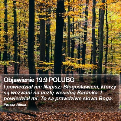 Objawienie 19:9 POLUBG Bible Verse Image