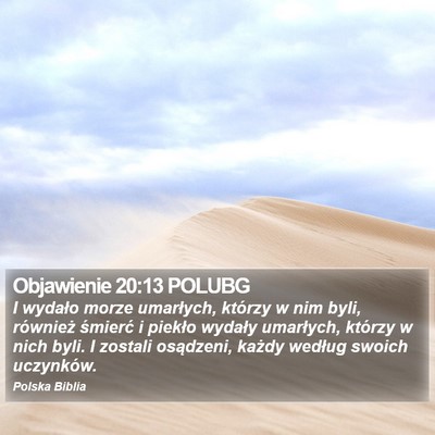 Objawienie 20:13 POLUBG Bible Verse Image