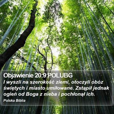 Objawienie 20:9 POLUBG Bible Verse Image