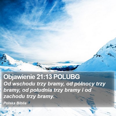 Objawienie 21:13 POLUBG Bible Verse Image