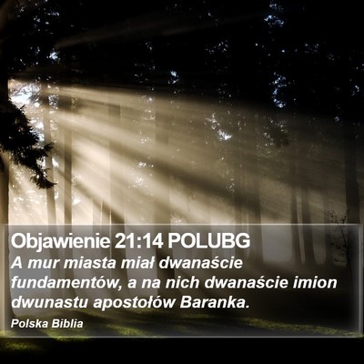 Objawienie 21:14 POLUBG Bible Verse Image