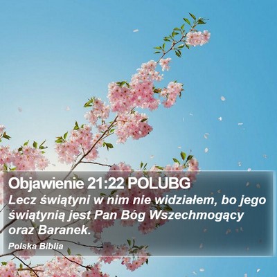 Objawienie 21:22 POLUBG Bible Verse Image