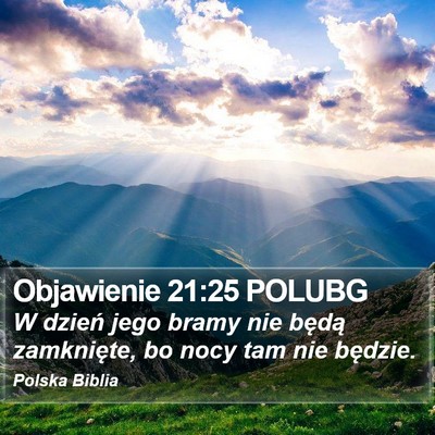 Objawienie 21:25 POLUBG Bible Verse Image