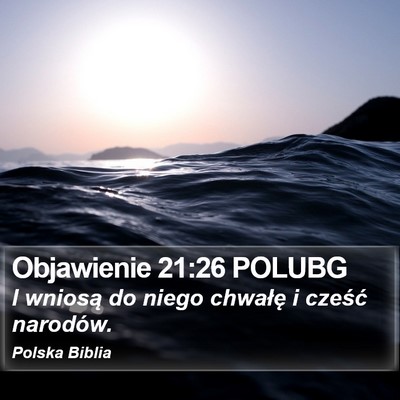 Objawienie 21:26 POLUBG Bible Verse Image