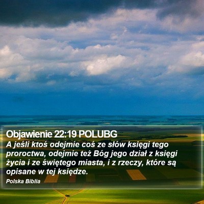 Objawienie 22:19 POLUBG Bible Verse Image