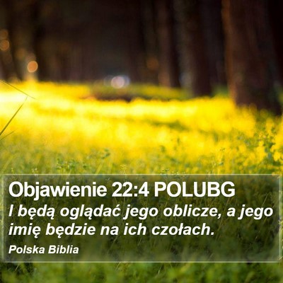 Objawienie 22:4 POLUBG Bible Verse Image