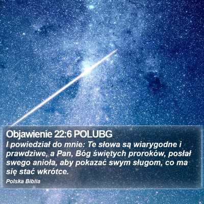 Objawienie 22:6 POLUBG Bible Verse Image