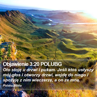 Objawienie 3:20 POLUBG Bible Verse Image