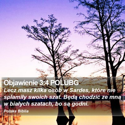 Objawienie 3:4 POLUBG Bible Verse Image