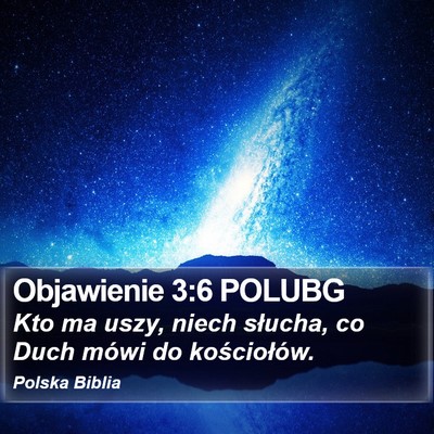 Objawienie 3:6 POLUBG Bible Verse Image