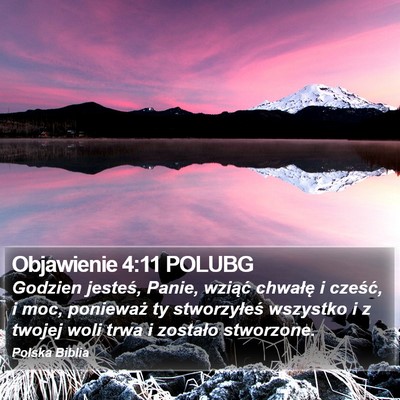 Objawienie 4:11 POLUBG Bible Verse Image