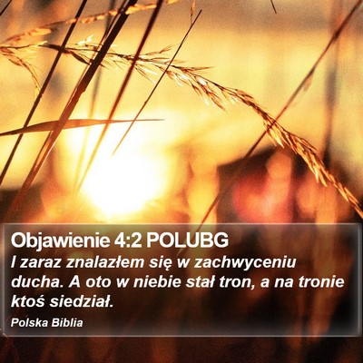 Objawienie 4:2 POLUBG Bible Verse Image